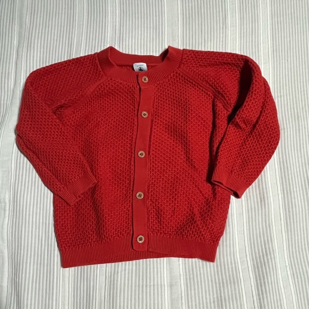 Petit Bateau Vibrant Red Knit Sweater